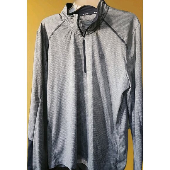 Champion POWERTRAIN Vapor Jacket Large Grey Jacquard 1/4 Zip Sweatshirt A109 New - Picture 1 of 5
